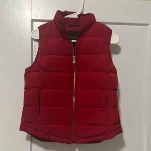 Talbots Red Puffer Jacket with High Collar